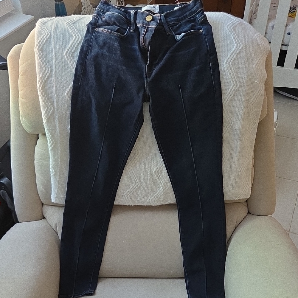 Frame Denim Women's Skinny Jeans - Dark Blue